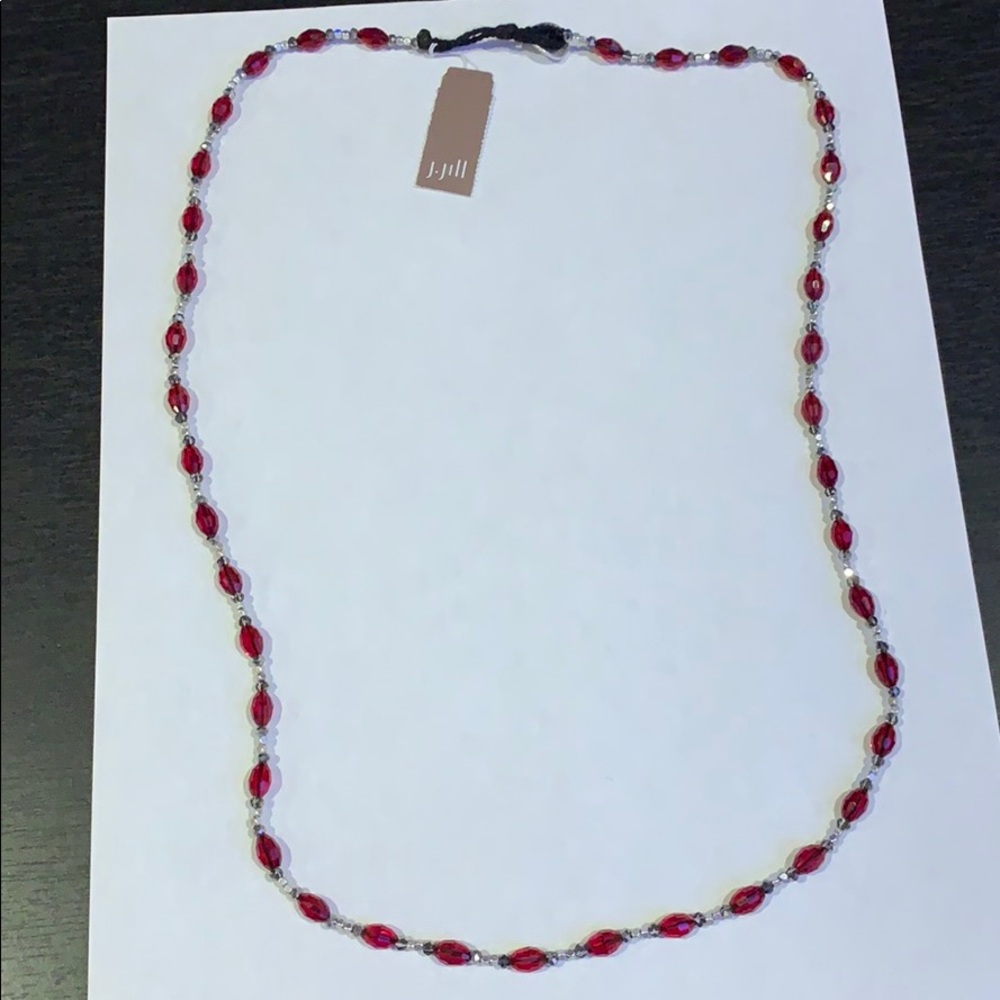 J. Jill Red and silver necklace